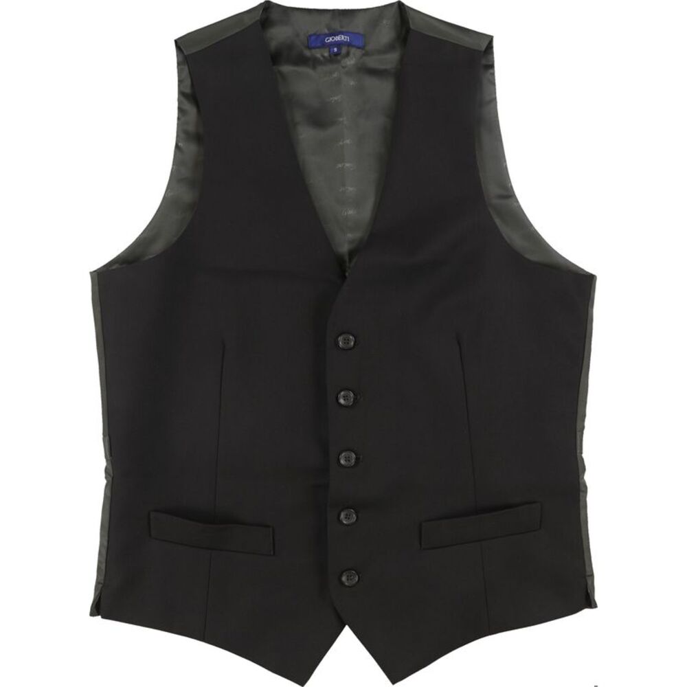 Gioberti Mens Solid Five Button Vest, NWT